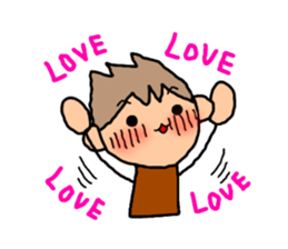 Sticker of ORANGE chan and BROWN kun, sticker #12795119