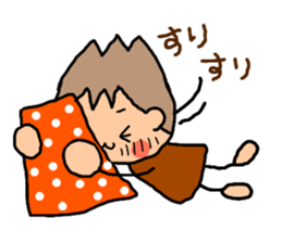 Sticker of ORANGE chan and BROWN kun, sticker #12795127