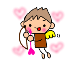 Sticker of ORANGE chan and BROWN kun, sticker #12795135