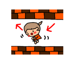 Sticker of ORANGE chan and BROWN kun, sticker #12795138