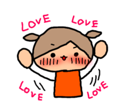 Sticker of ORANGE chan and BROWN kun, sticker #12795139