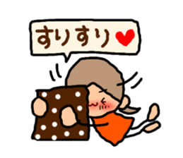 Sticker of ORANGE chan and BROWN kun, sticker #12795147