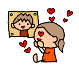 Sticker of ORANGE chan and BROWN kun, sticker #12795148