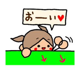 Sticker of ORANGE chan and BROWN kun, sticker #12795150