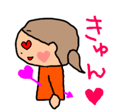 Sticker of ORANGE chan and BROWN kun, sticker #12795156