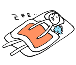 Happy white alien sticker #12795645