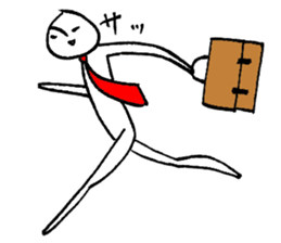 Happy white alien sticker #12795646