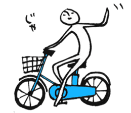 Happy white alien sticker #12795647