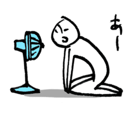 Happy white alien sticker #12795652