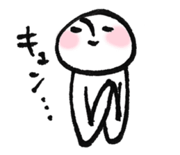 Happy white alien sticker #12795659