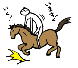 Happy white alien sticker #12795665