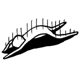 Happy white alien sticker #12795666