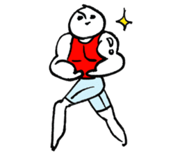 Happy white alien sticker #12795668