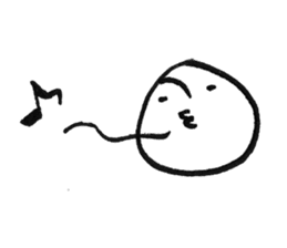 Happy white alien sticker #12795671