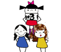 Three lovely sisters sticker #12796237