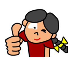 Girl in Ponytail sticker #12796908