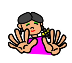 Girl in Ponytail sticker #12796922