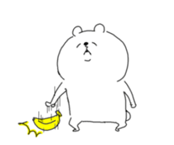 He is like a bear in motion, too. sticker #12798206