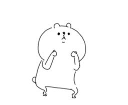 He is like a bear in motion, too. sticker #12798207