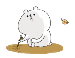 He is like a bear in motion, too. sticker #12798212