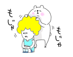 He is like a bear in motion, too. sticker #12798215