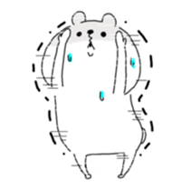 He is like a bear in motion, too. sticker #12798219