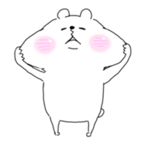 He is like a bear in motion, too. sticker #12798223