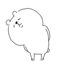 He is like a bear in motion, too. sticker #12798224