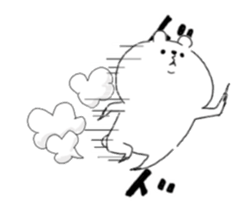 He is like a bear in motion, too. sticker #12798227