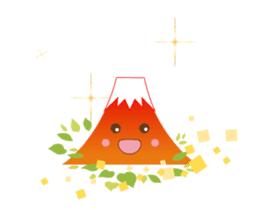 Lucky words and Mt. Fuji. animation sticker #12798492