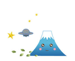 Lucky words and Mt. Fuji. animation sticker #12798493