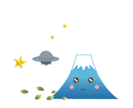 Lucky words and Mt. Fuji. animation sticker #12798493