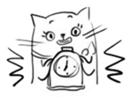 Cute cats in sketches (N.3) by trikono sticker #12798895