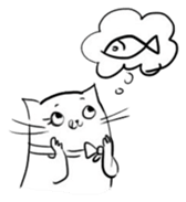 Cute cats in sketches (N.3) by trikono sticker #12798898