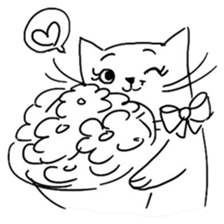 Cute cats in sketches (N.3) by trikono sticker #12798902