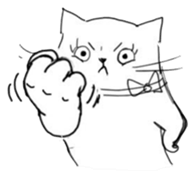 Cute cats in sketches (N.3) by trikono sticker #12798905