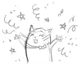 Cute cats in sketches (N.3) by trikono sticker #12798907