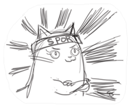 Cute cats in sketches (N.3) by trikono sticker #12798908