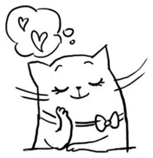 Cute cats in sketches (N.3) by trikono sticker #12798913