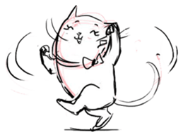 Cute cats in sketches (N.3) by trikono sticker #12798921
