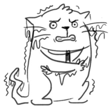 Cute cats in sketches (N.3) by trikono sticker #12798929