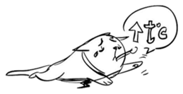 Cute cats in sketches (N.3) by trikono sticker #12798931