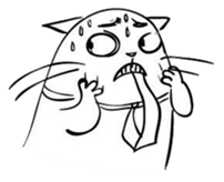 Cute cats in sketches (N.3) by trikono sticker #12798933