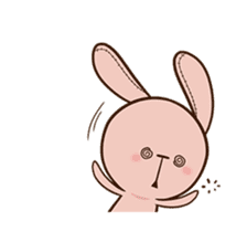 Pink Rabbit Animated sticker #12798957