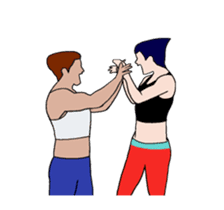 Couple fight 2 sticker #12799436