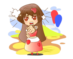 Litle Girl brow hair Isan/Eng sticker #12799983