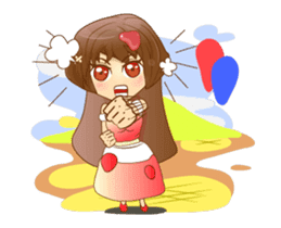 Litle Girl brow hair Isan/Eng sticker #12799983