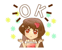 Litle Girl brow hair Isan/Eng sticker #12799984