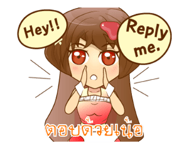 Litle Girl brow hair Isan/Eng sticker #12799985