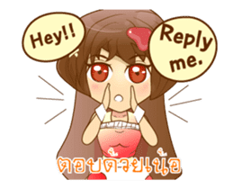 Litle Girl brow hair Isan/Eng sticker #12799985